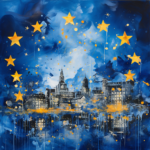 grafika na wzór flagi unii europejskiej